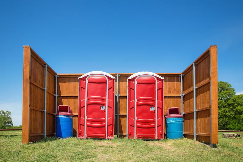 Short-term porta potty units staged for delivery in LA CROSSE, WISCONSIN